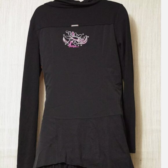 C' Fait Pour Vous Paris Black Ruffle Long Sleeve Dress Size:3 - Picture 2 of 4